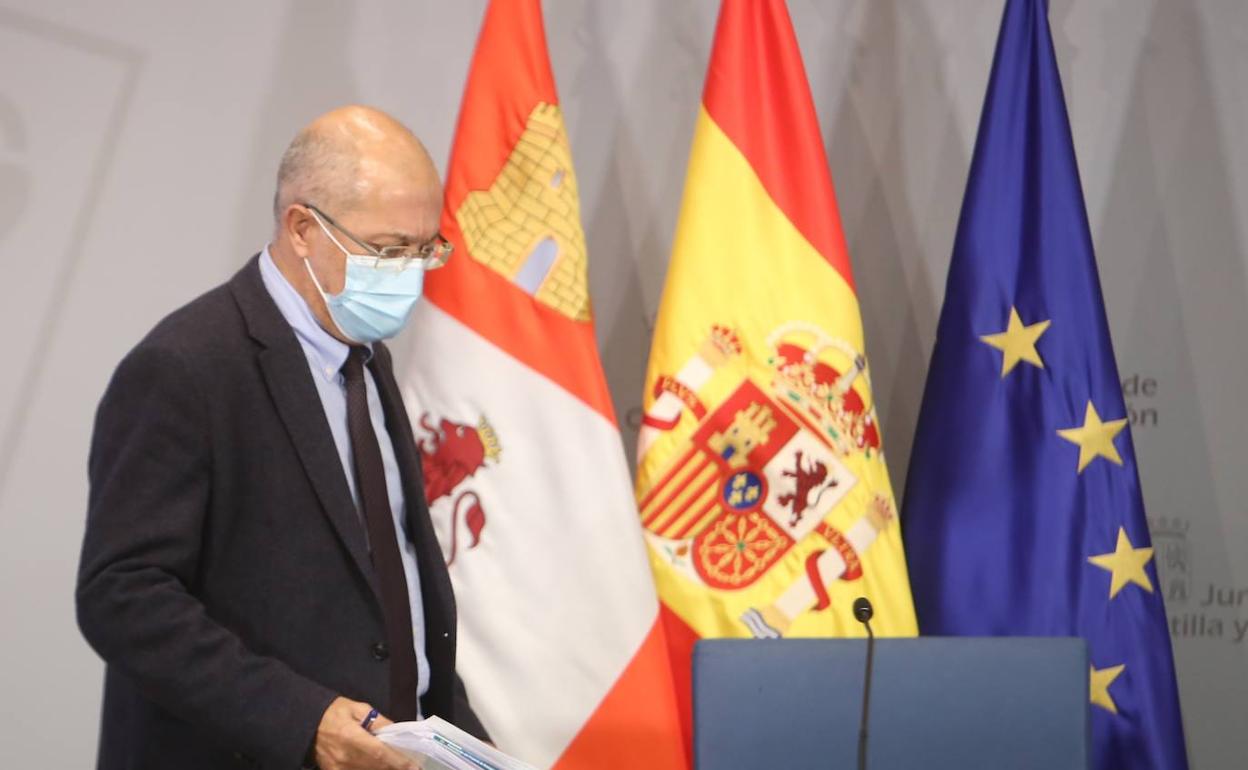 Francisco Igea durante el consejo de Gobierno celebrado este jueves.