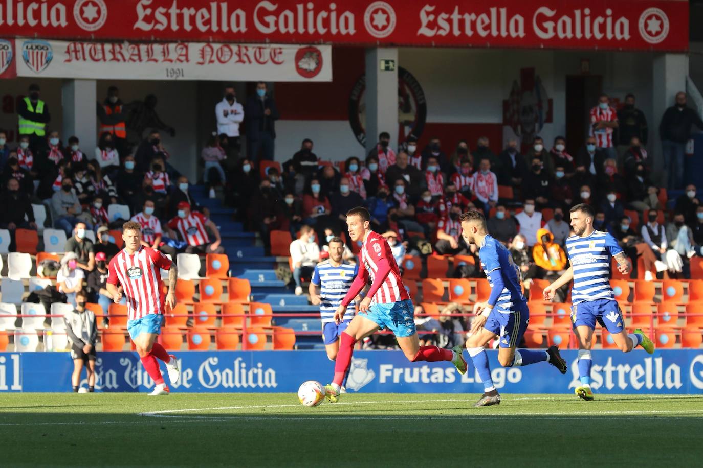 Encuentro disputado por el Lugo y la Ponferradina correspondiente a la Jornada 15 de la Liga Smartbank.