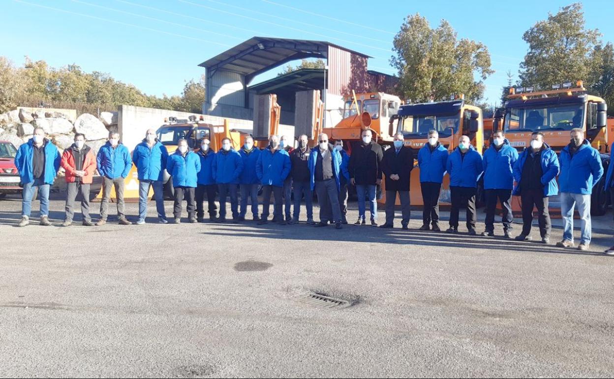 El equipo técnico y humano de la Diputación, preparado para las nevadas.