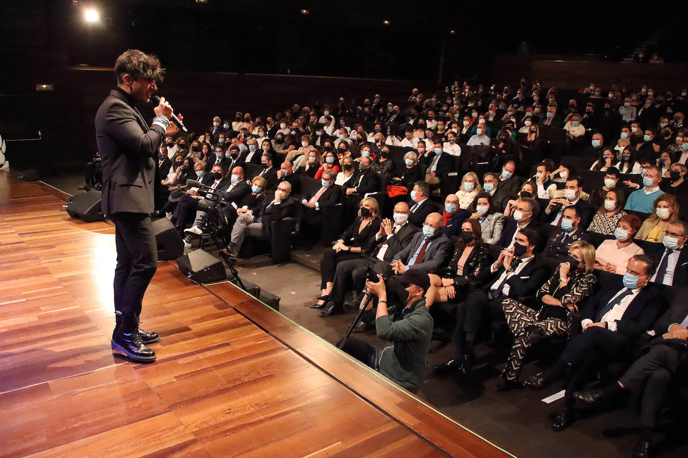 Polo Nández durante su actuación en la gala