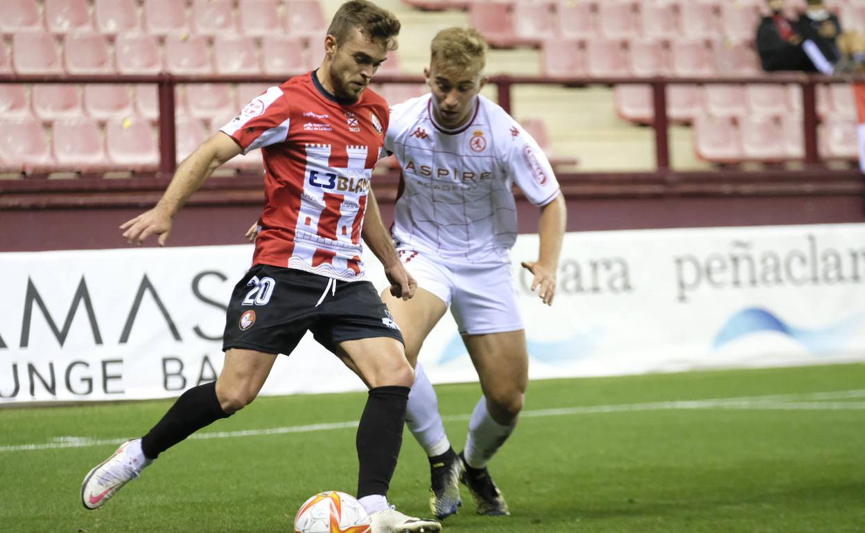 Rodri, en el partido de este viernes ante la SD Logroñés