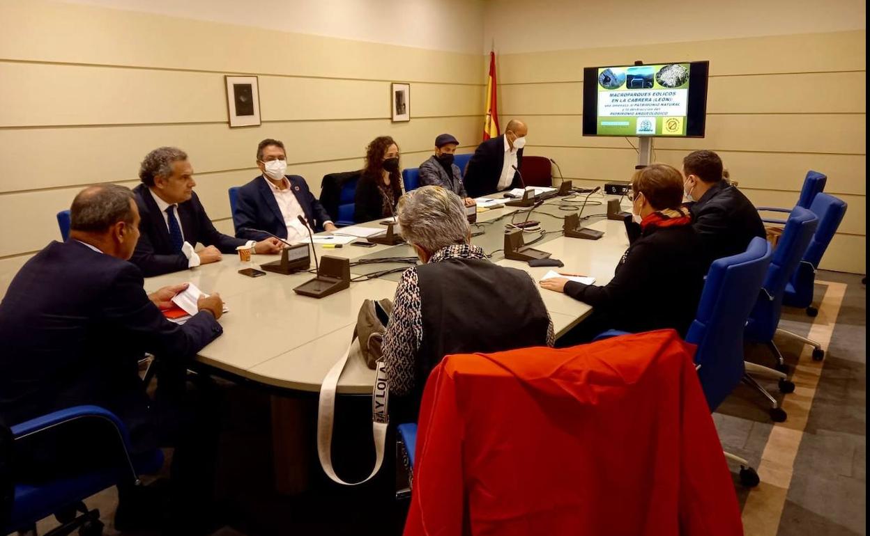 Representantes de la plataforma contra los macroproyectos en León llevan sus reivindicaciones a Congreso y SEnado.