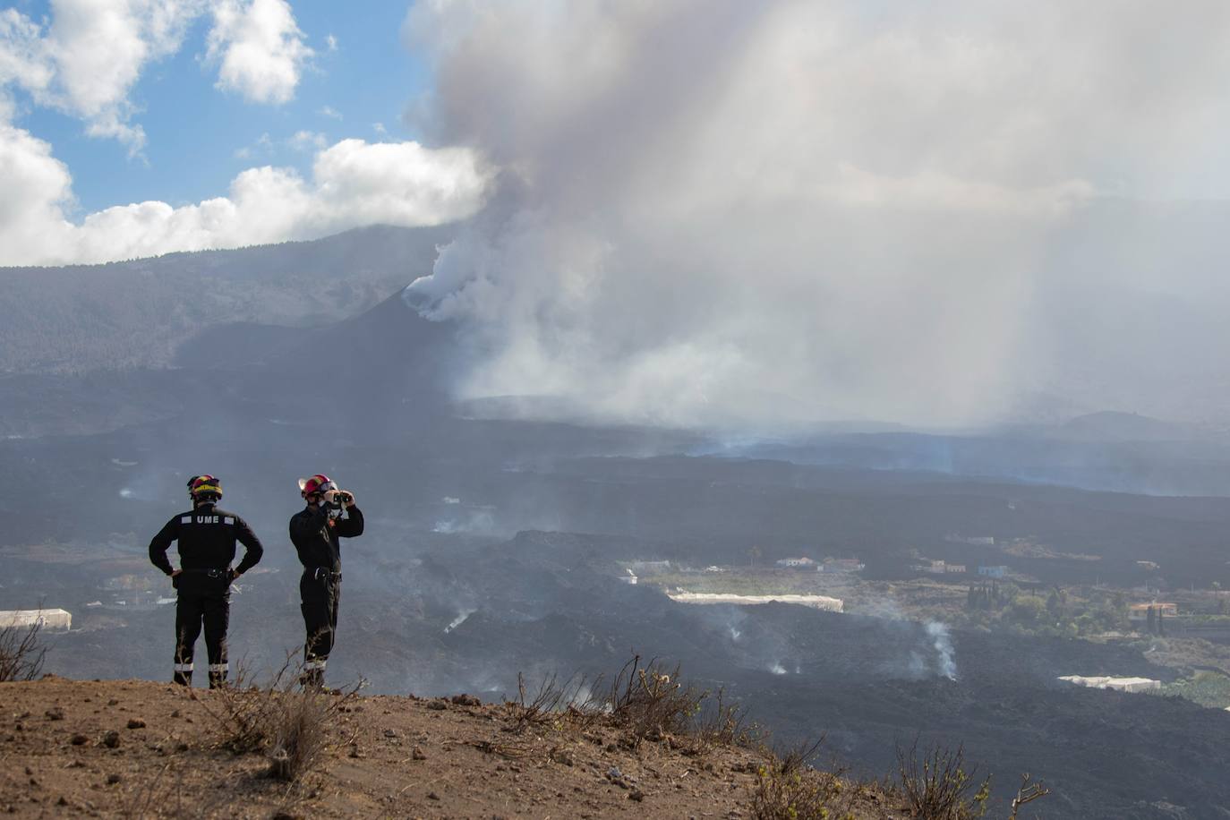 Equipo de la Ume desarrollando trabajos en la isla de Palma.