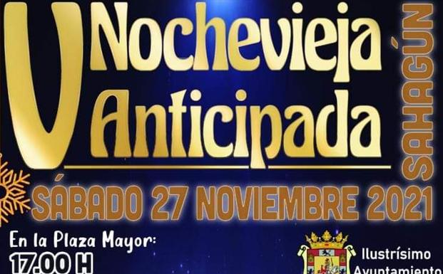 Cartel de la Nochevieja Anticipada en Sahagún.