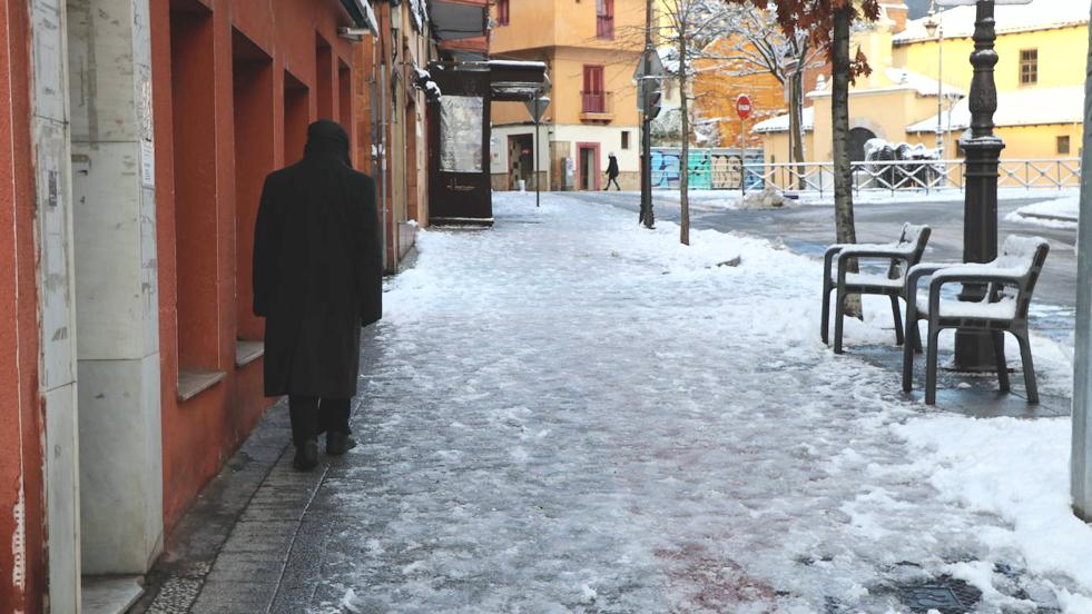 León, el día después de la nevada