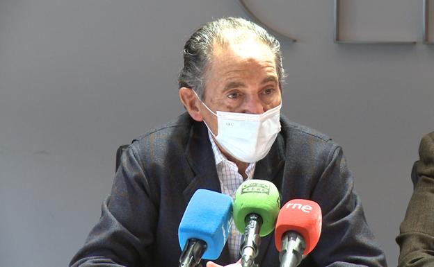 Álvaro Díez, secretario general de Fele, durante la rueda de prensa realizada en la sede la patronal leonesa.