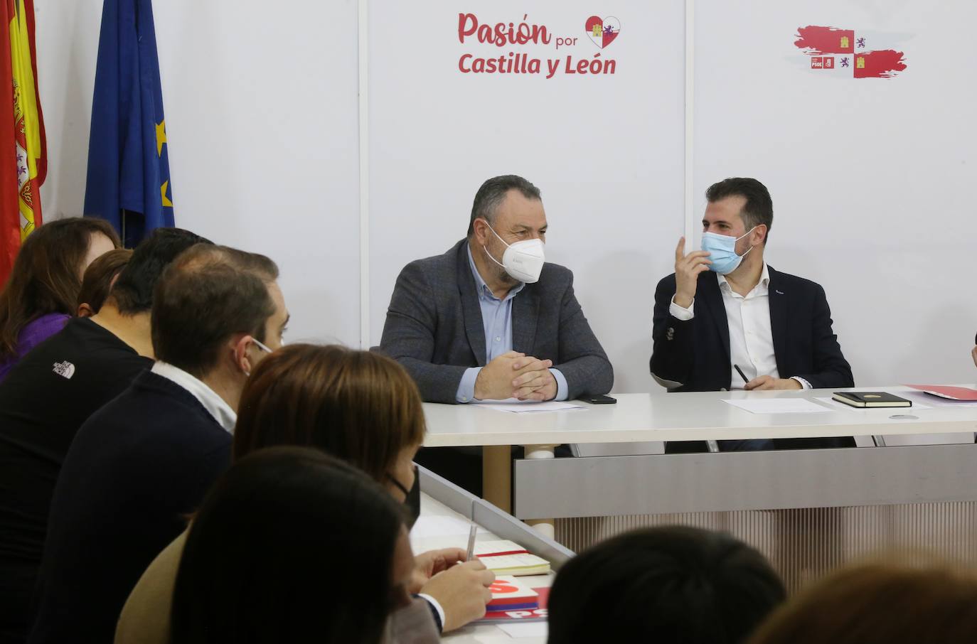 El secretario general del PSOECyL, Luis Tudanca, preside la reunión de la Comisión Ejecutiva Autonómica (CEA) del Partido Socialista.