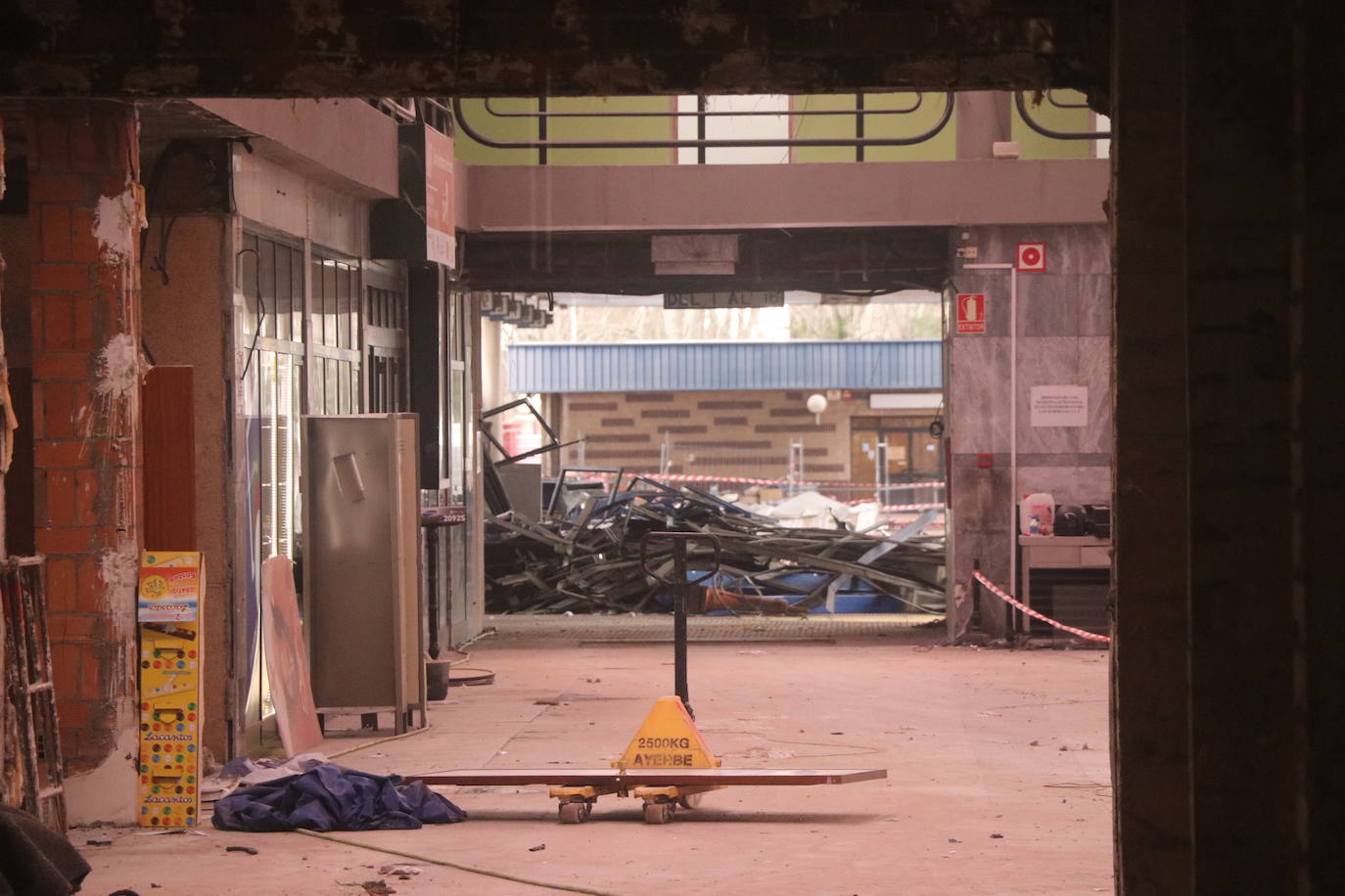 Imagen de las obras en la vieja estación de León