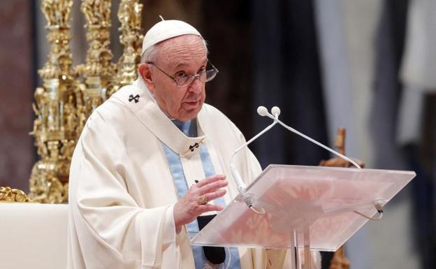 El Papa, durante la Misa de año nuevo. 