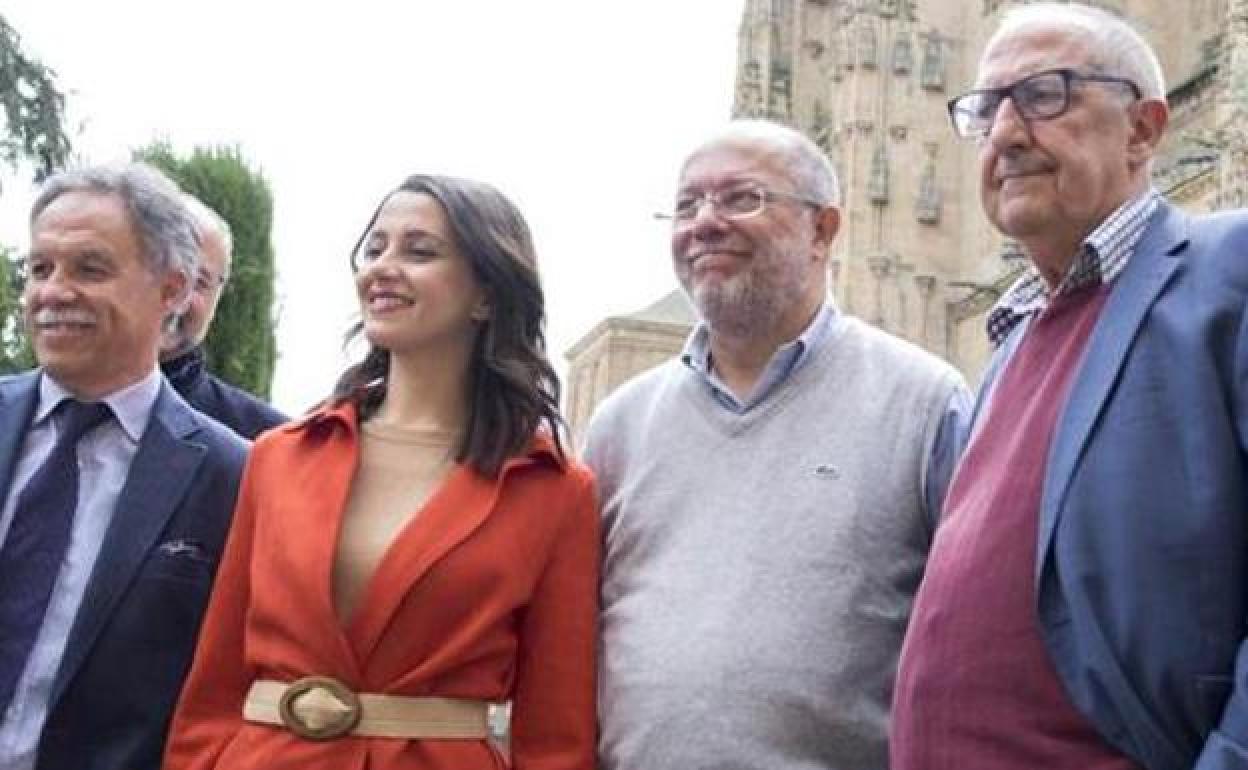 Inés Arrimadas en un acto político con Francisco Igea.