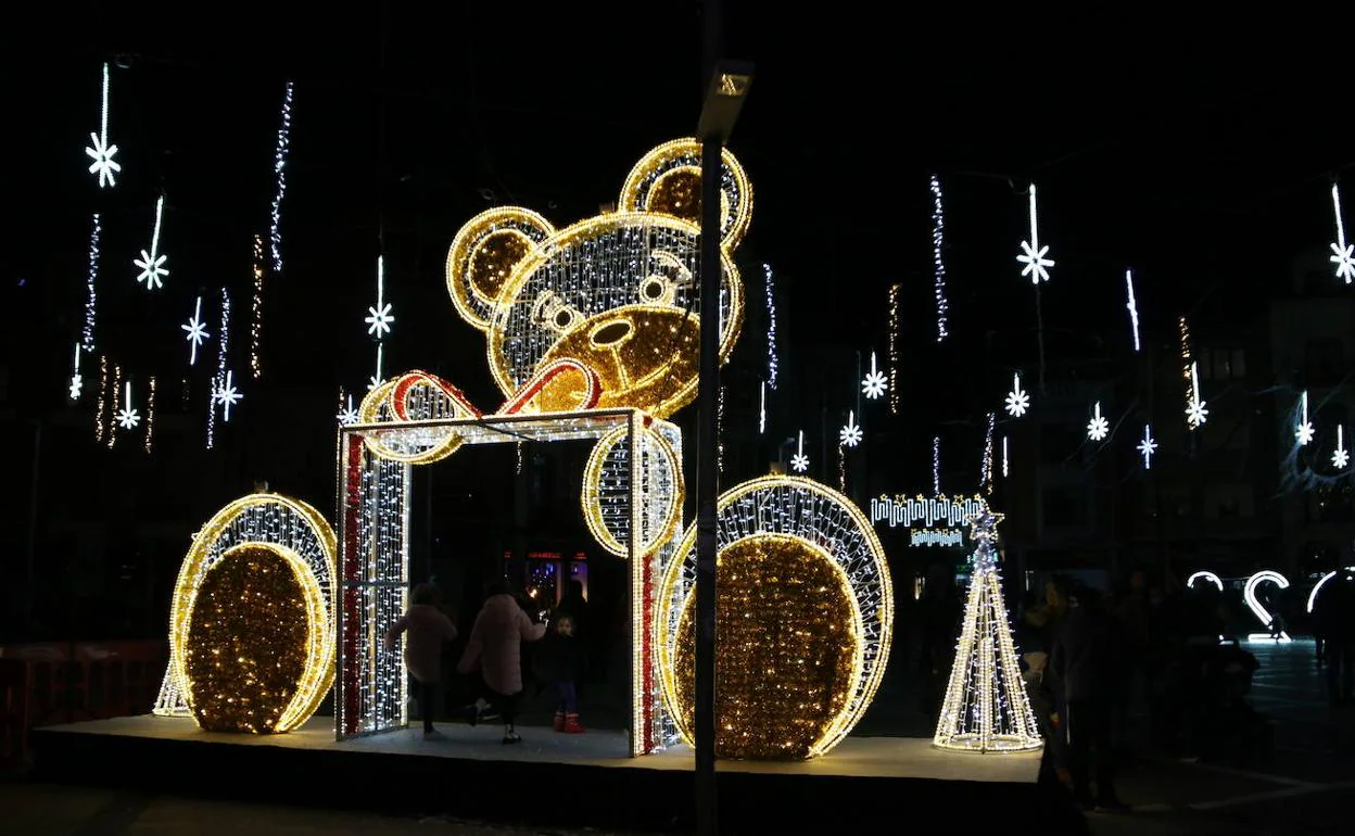 iluminación navideña en La Bañeza estas fiestas navideñas.