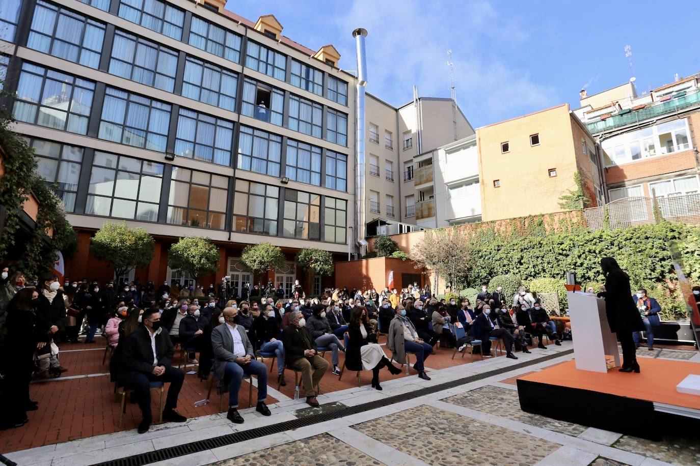 Acto de presentación de candidaturas de Cs en Castilla y León con la presidenta del partido, Inés Arrimadas; el exvicepresidente y candidato a la Junta, Francisco Igea, y la coordinadora autonómica, Gemma Villarroel.