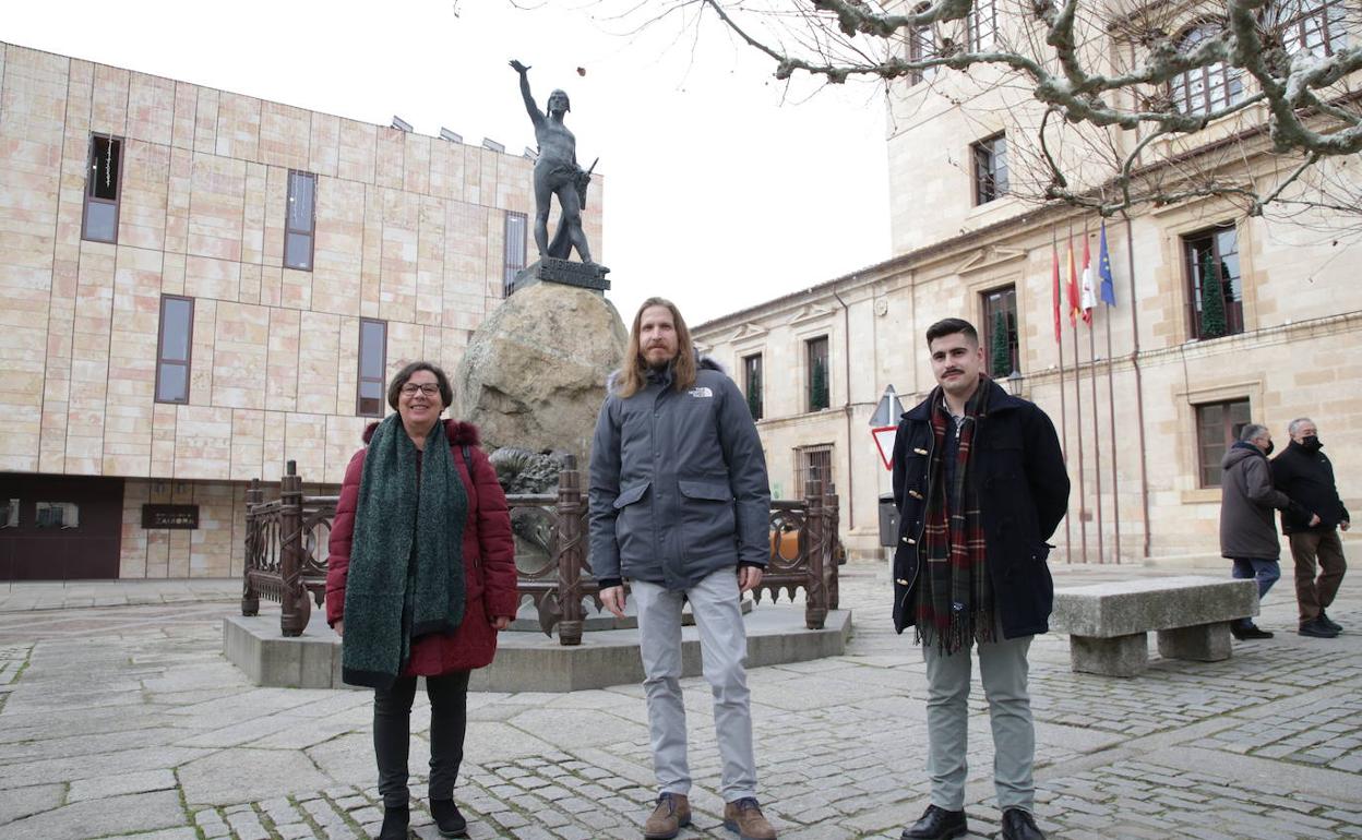 El coordinador autonómico de Podemos Castilla y León, Pablo Fernández, en Zamora. 