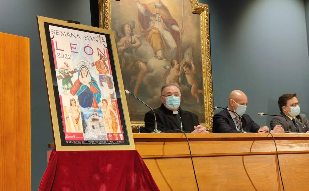 Presentación del cartel anunciador de la Semana Santa 2022, obra de Manuel Jáñez.