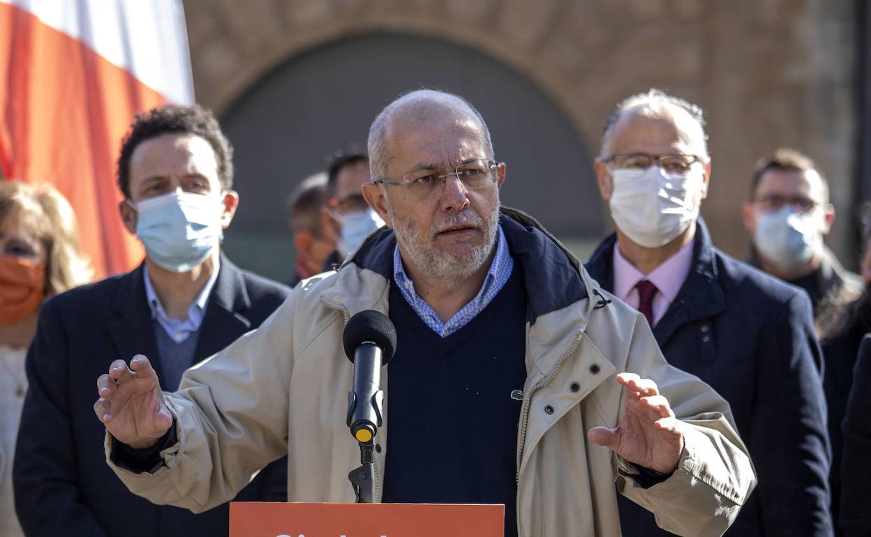 Francisco Igea, candidato de Ciudadanos a presidir la Junta, este domingo. 