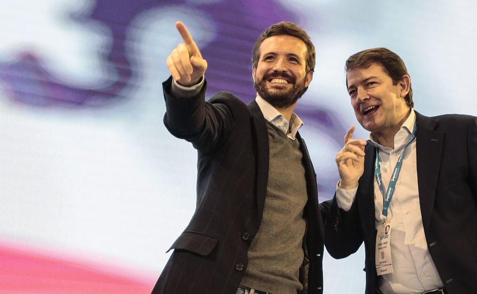 Pablo Casado, este domingo, en la clausura del congreso autonómico del Partido Popular. 