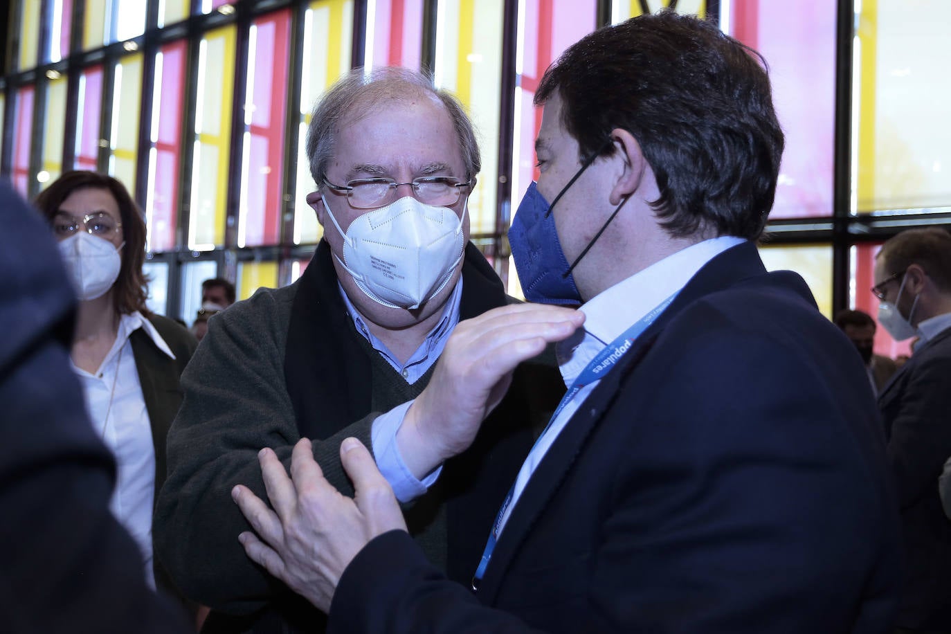 El presidente del PP, Pablo Casado asiste al XIV Congreso del partido de Castilla y León. Junto a él, el presidente autonómico, Alfonso Fernández Mañueco.