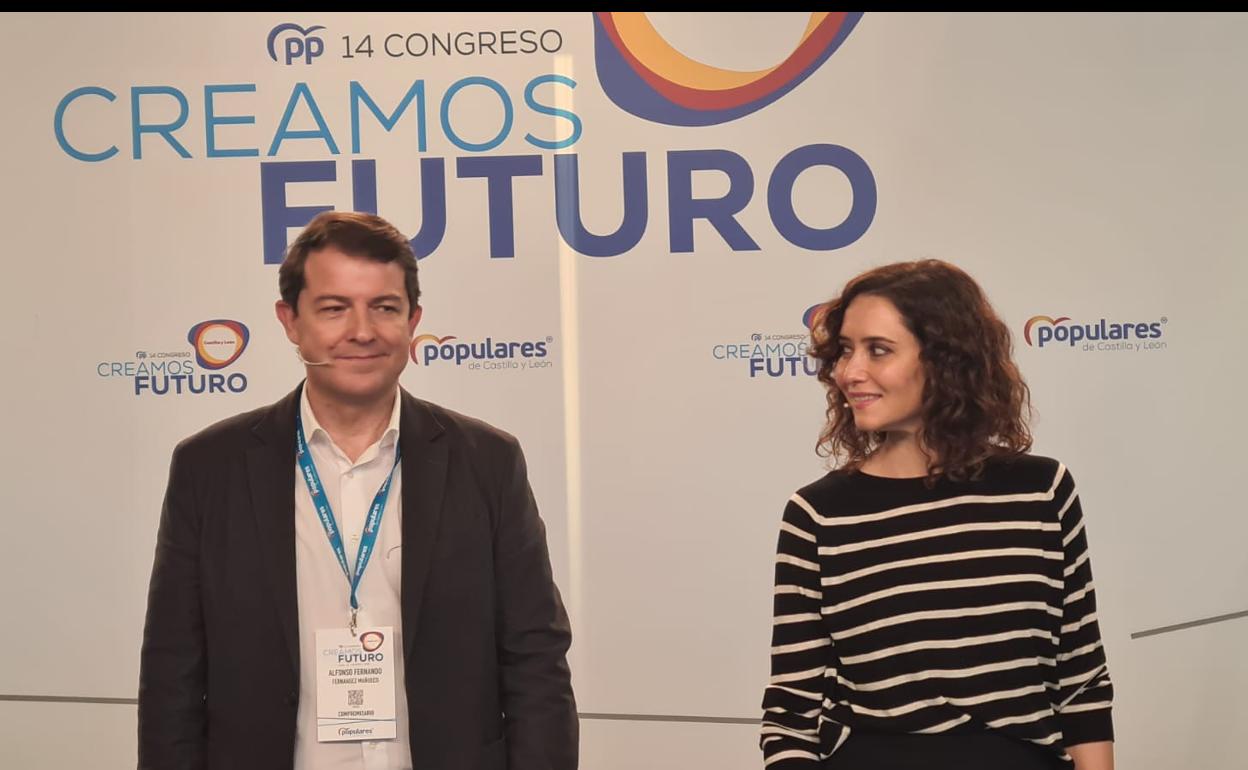 Alfonso Fernández Mañueco e Isabel Díaz Ayuso.