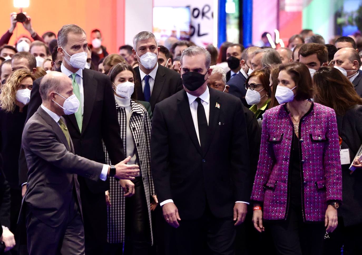 Inauguración de Fitur 2022 por parte de los reyes de España.