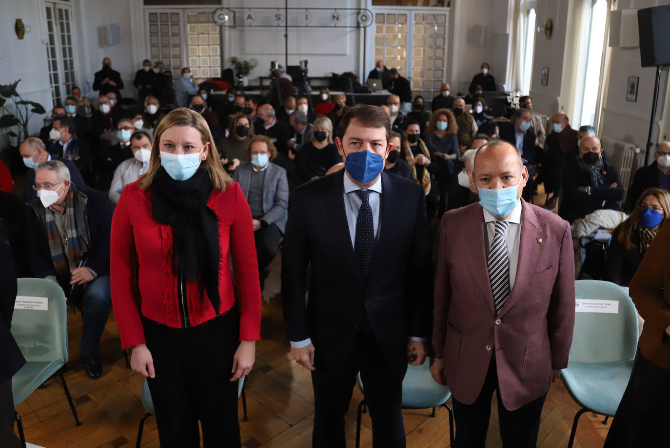 El presidente del Partido Popular de Castilla y León y candidato a las Elecciones Autonómicas del próximo 13 de febrero, Alfonso Fernández Mañueco, clausura en Zamora el 'Encuentro para la dinamización de la economía y la recuperación del empleo', en el que también interviene Carlos Fernández Carriedo..