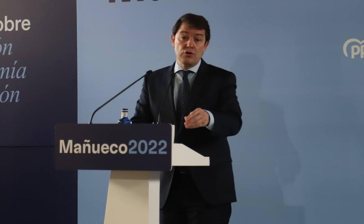 El presidente del Partido Popular de Castilla y León y candidato a las Elecciones Autonómicas del próximo 13 de febrero, Alfonso Fernández Mañueco.