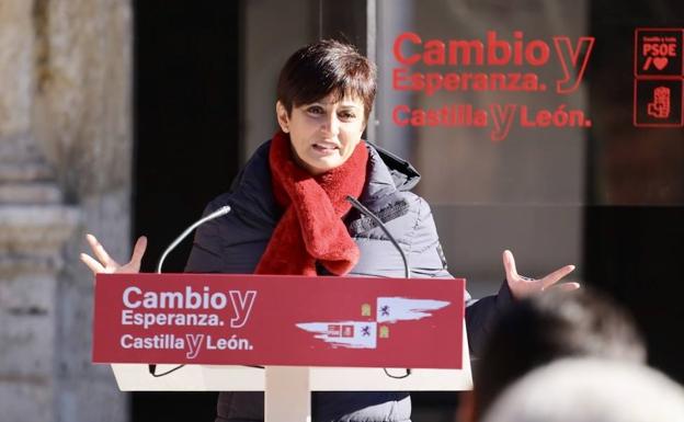 La ministra de Política Territorial y portavoz del Gobierno, Isabel Rodríguez, este domingo en Valladolid.