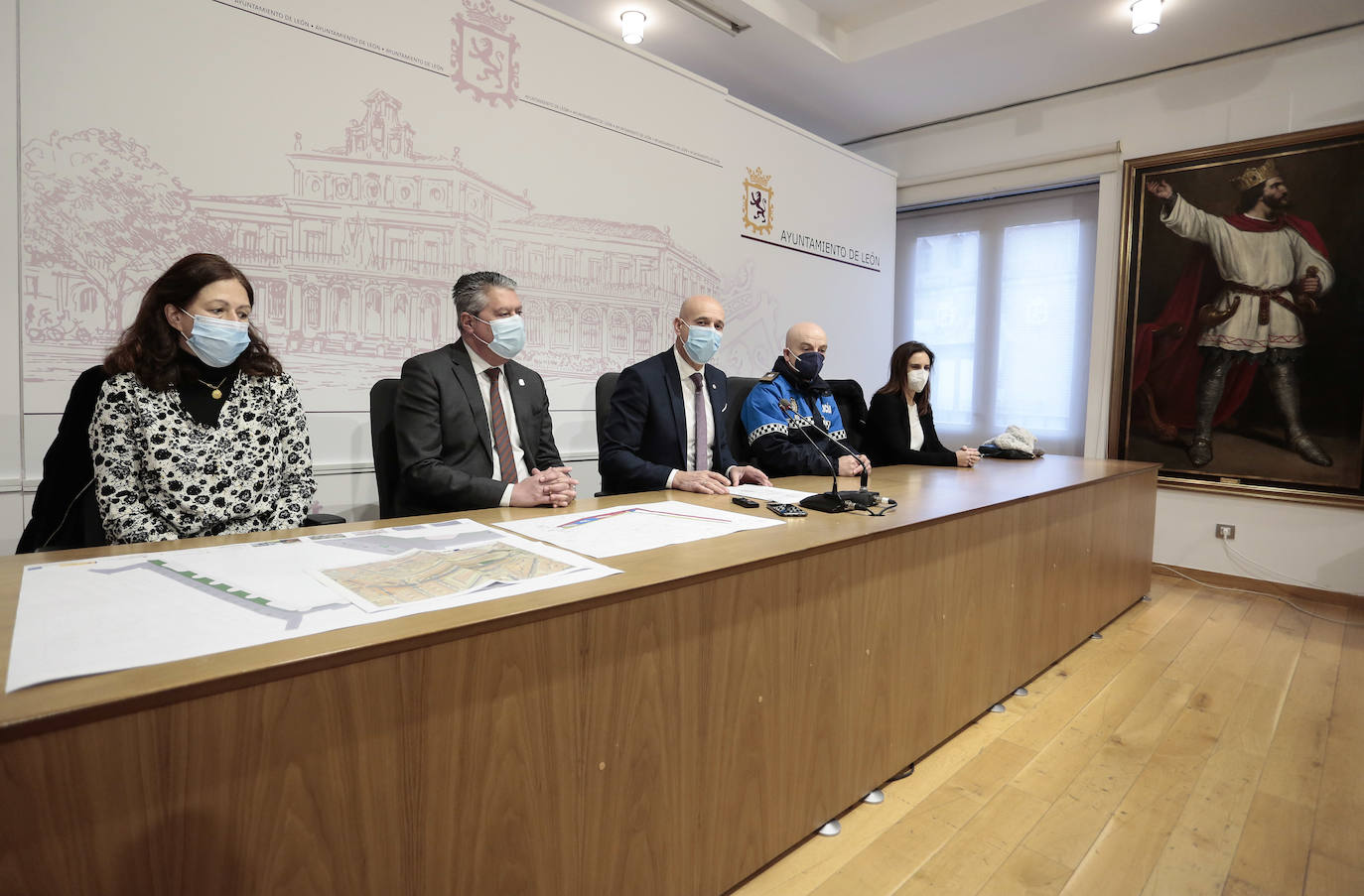 El alcalde de León, José Antonio Diez, presenta el proyecto de Vía de Penetración Norte de la ciudad.