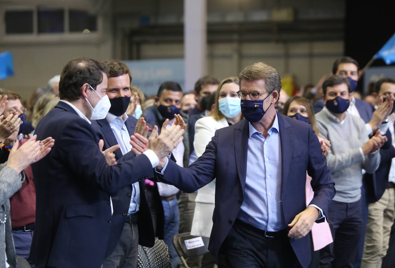 Fotos: El candidato del Partido Popular a la Presidencia de la Junta, Alfonso Fernández Mañueco, participa en un acto público en Valladolid con los presidentes autonómicos del PP