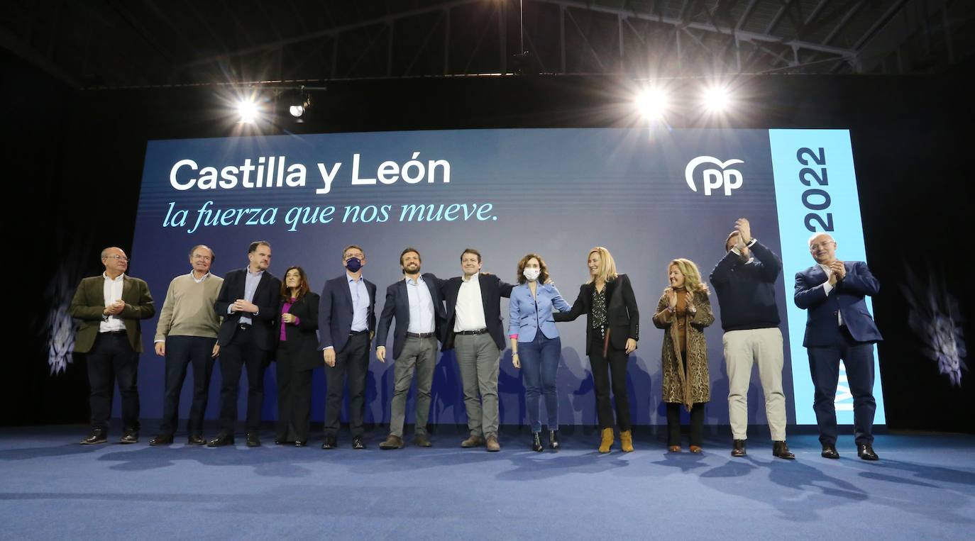 Fotos: El candidato del Partido Popular a la Presidencia de la Junta, Alfonso Fernández Mañueco, participa en un acto público en Valladolid con los presidentes autonómicos del PP