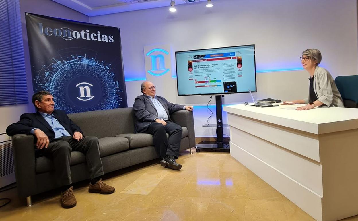 Graciliano Palomo, Eduardo Fernández e INés Santos, en leonoticias.tv. 