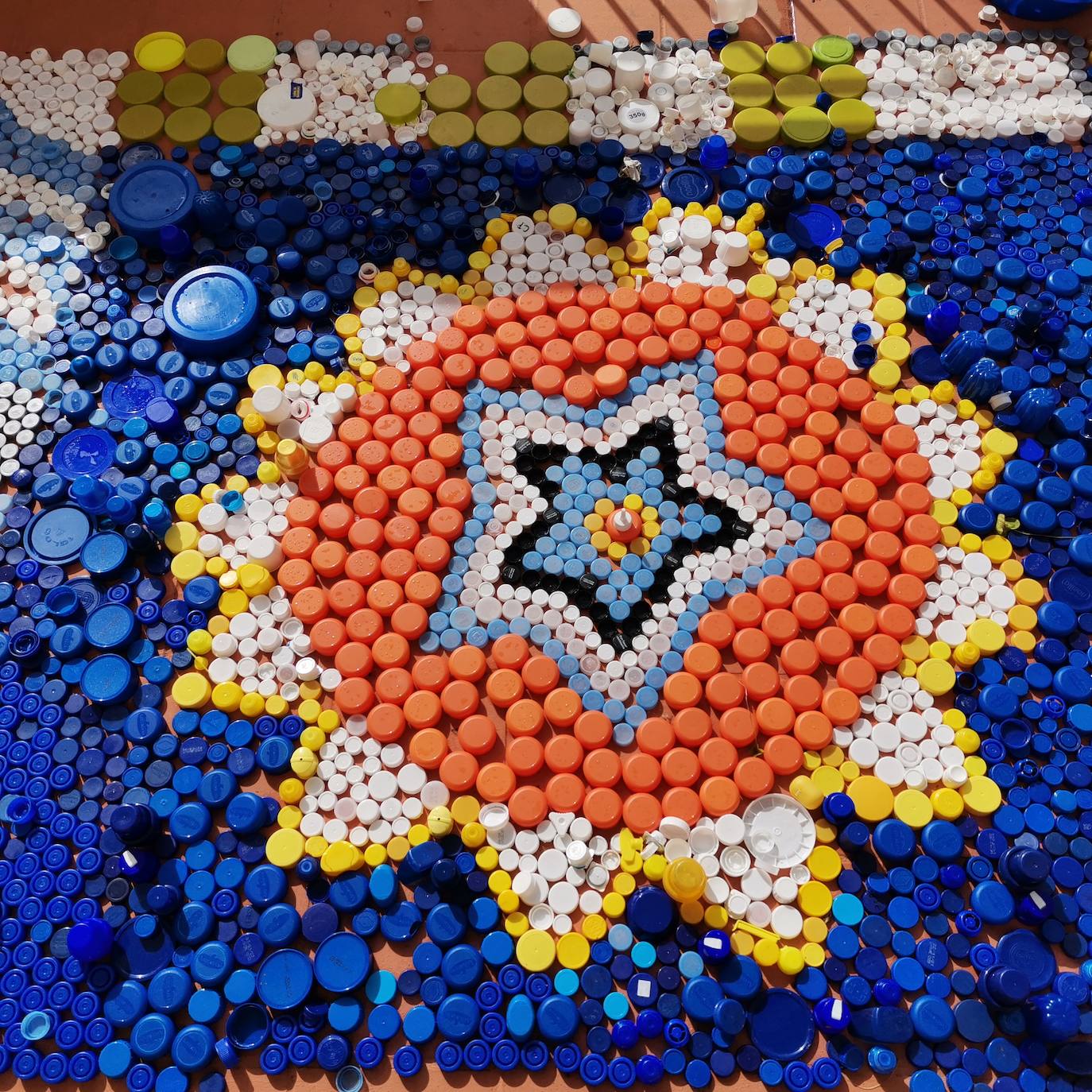 Proyecto artístico de reciclaje en Maristas San José.