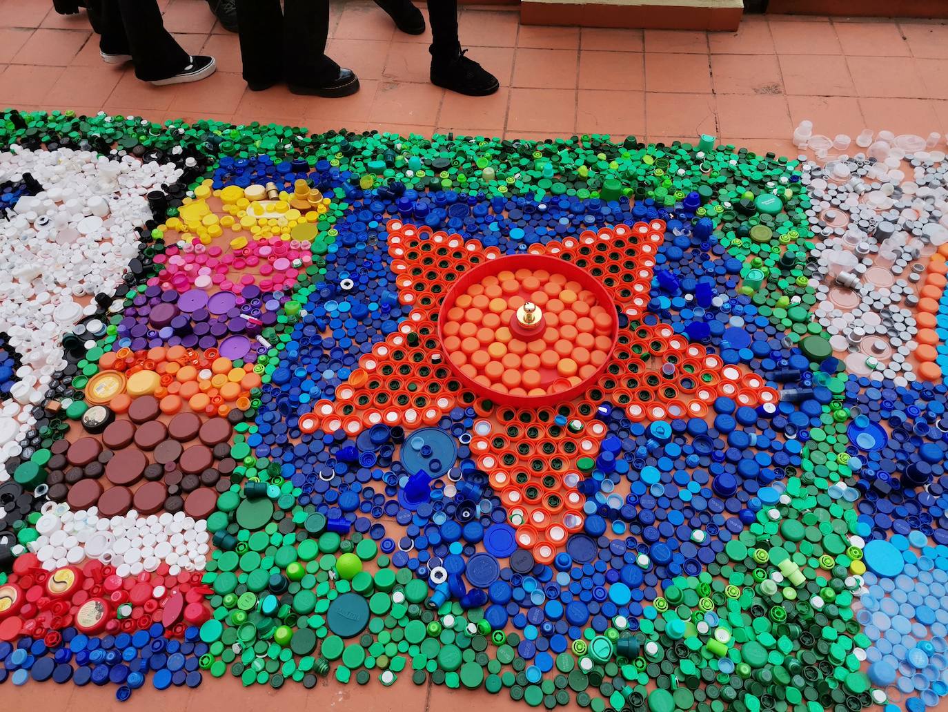 Proyecto artístico de reciclaje en Maristas San José.