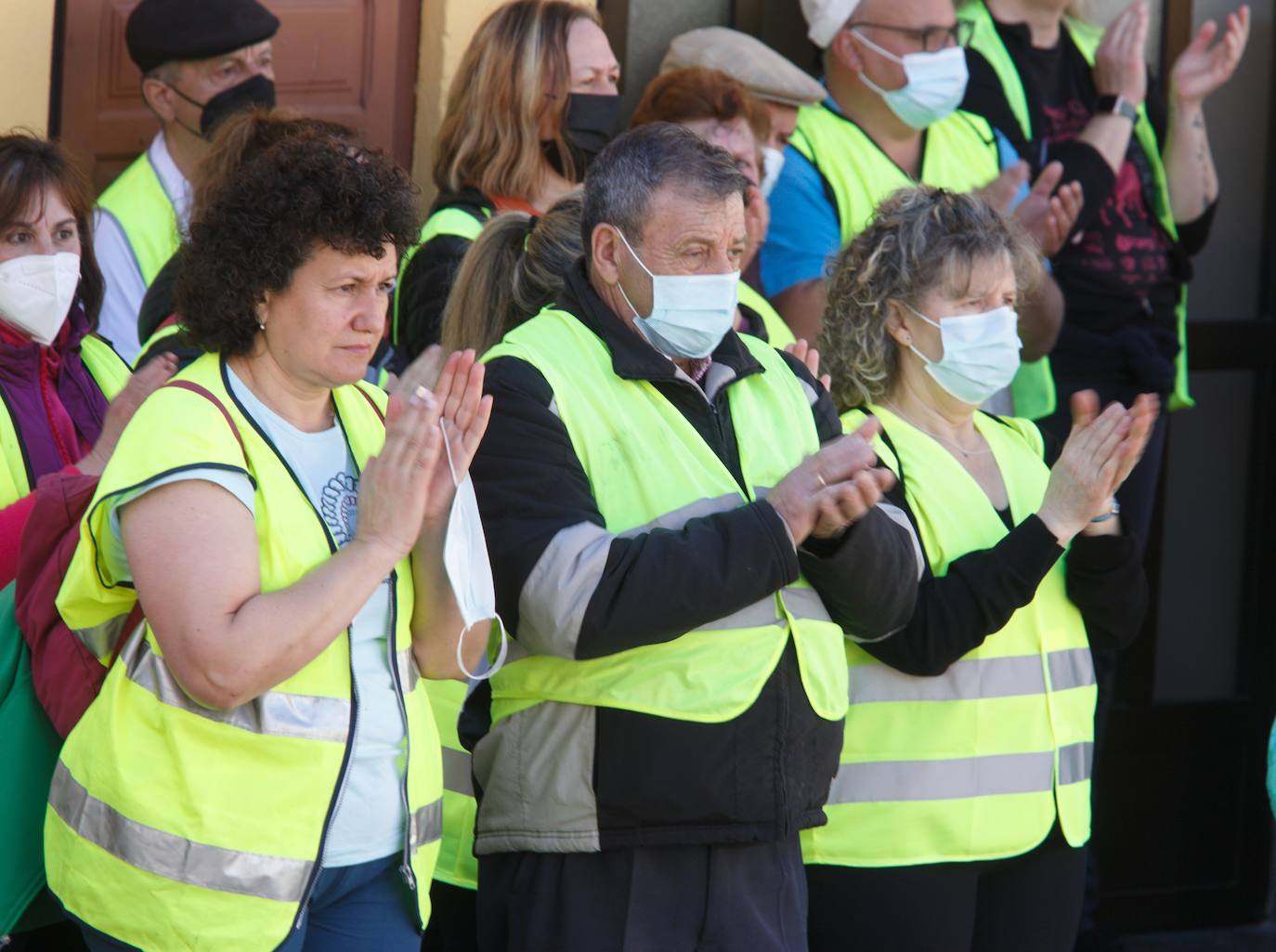 Segunda etapa de la marcha a pie entre Villablino y Ponferrada en defensa de la sanidad pública de Laciana y del Bierzo, que transcurre entre las localidades de Palacios del Sil y Páramo del Sil.