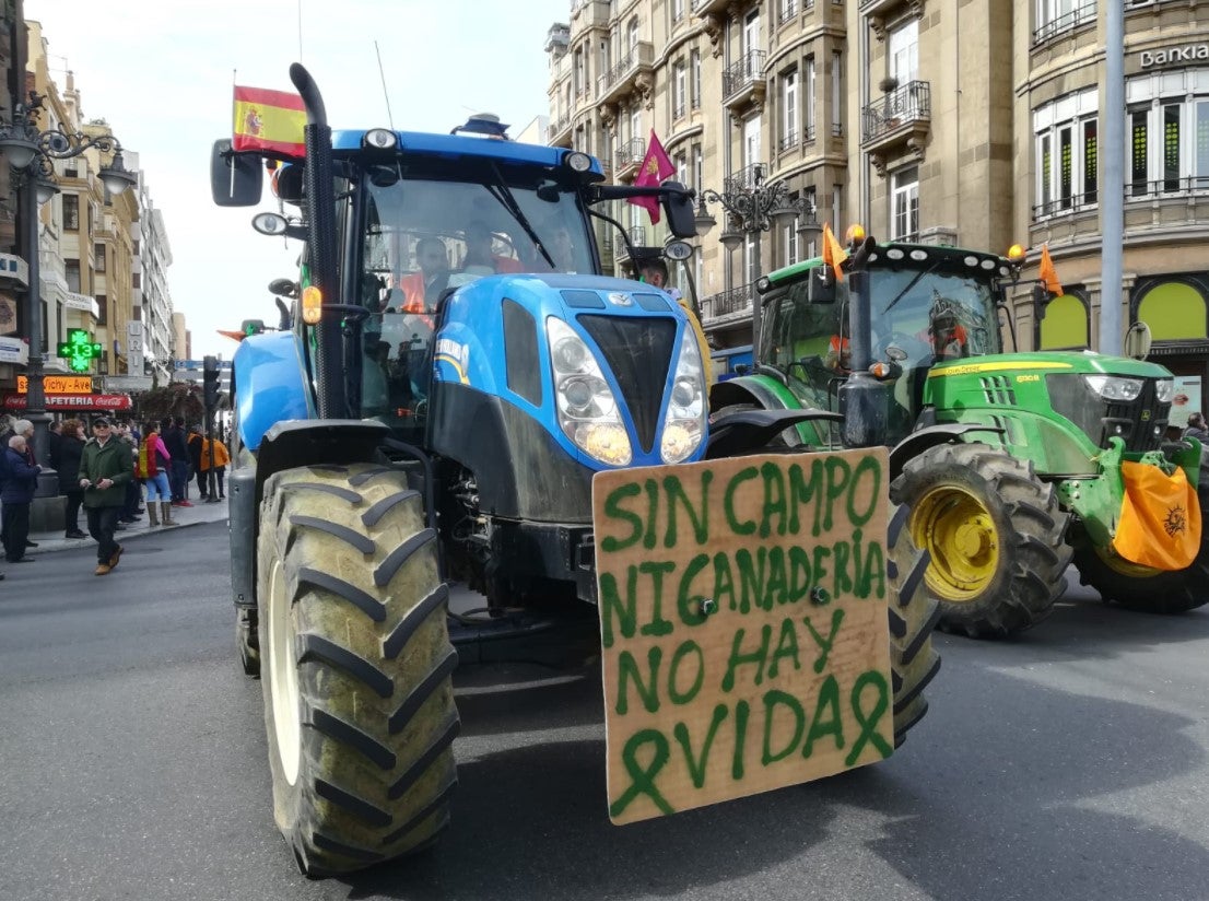 Imagen de una manifestación reciente de UCCL por las calles de León.