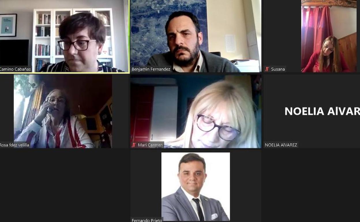 Reunión de la junta de portavoces en el Ayuntamiento de San Andrés del Rabanedo.