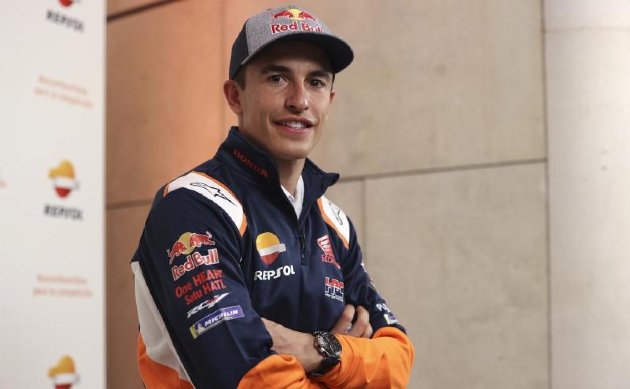 Marc Márquez, en el Repsol Technology Lab. 