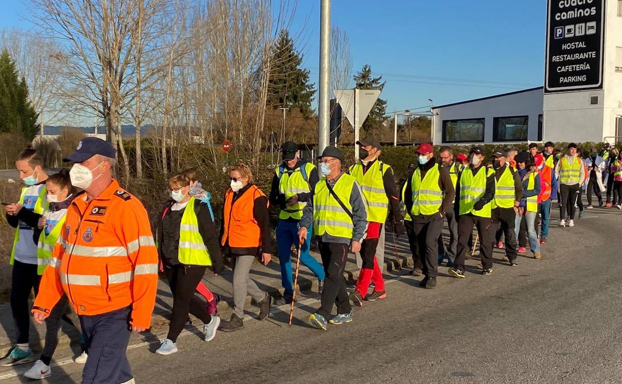 La 'marcha blanca' afronta su última etapa entre Cubillos del Sil y Ponferrada.