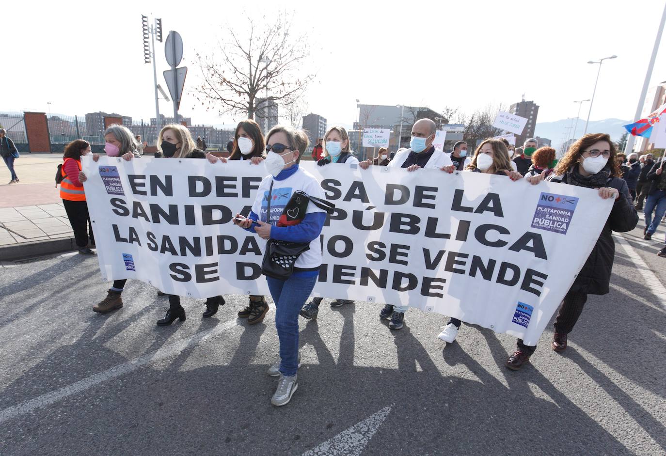 La marcha blanca avanza en su camino a Ponferrada. Los componentes de la misma remarcan la urgente necesidad de contar con medios sanitarios necesarios para atender la zona