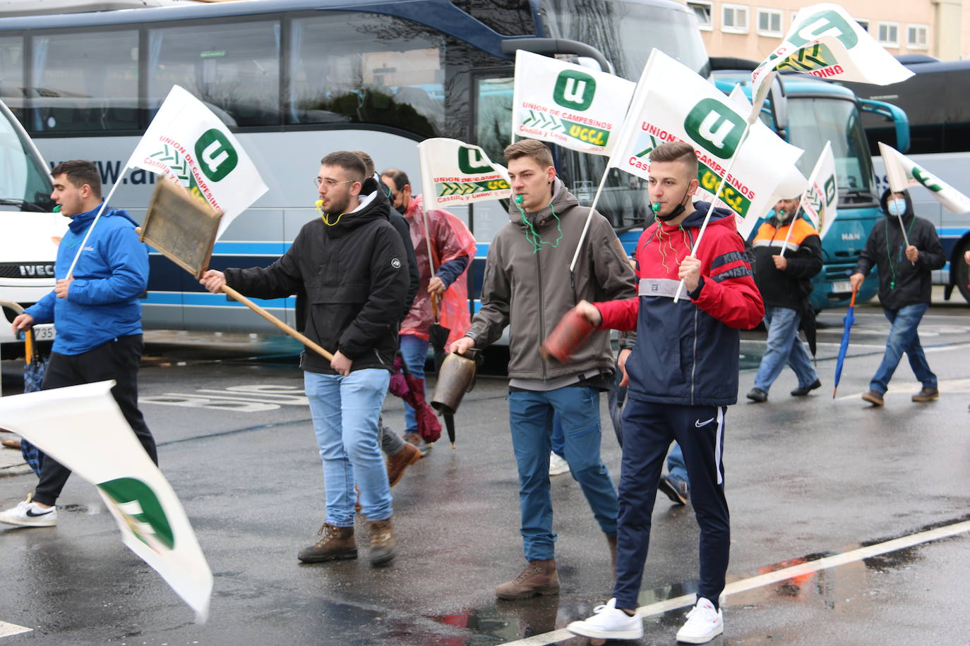 Manifestación de UCCL por las calles de la capital leonesa. 