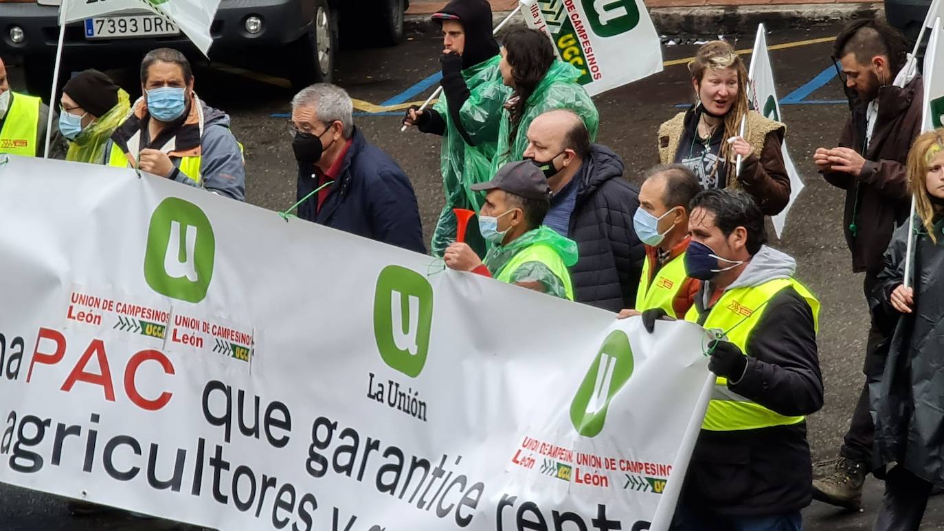 Manifestación de UCCL por las calles de la capital leonesa. 