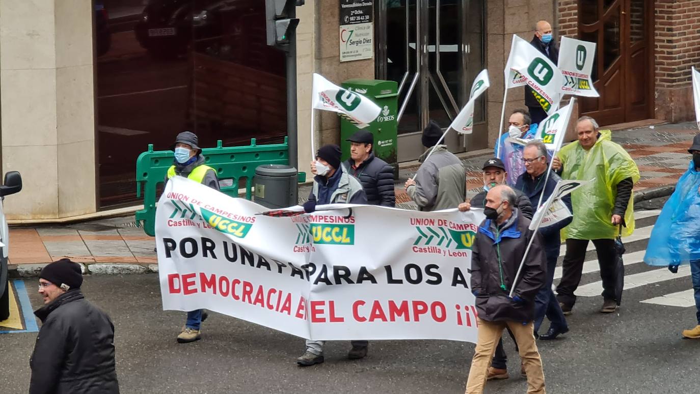 Manifestación de UCCL por las calles de la capital leonesa. 