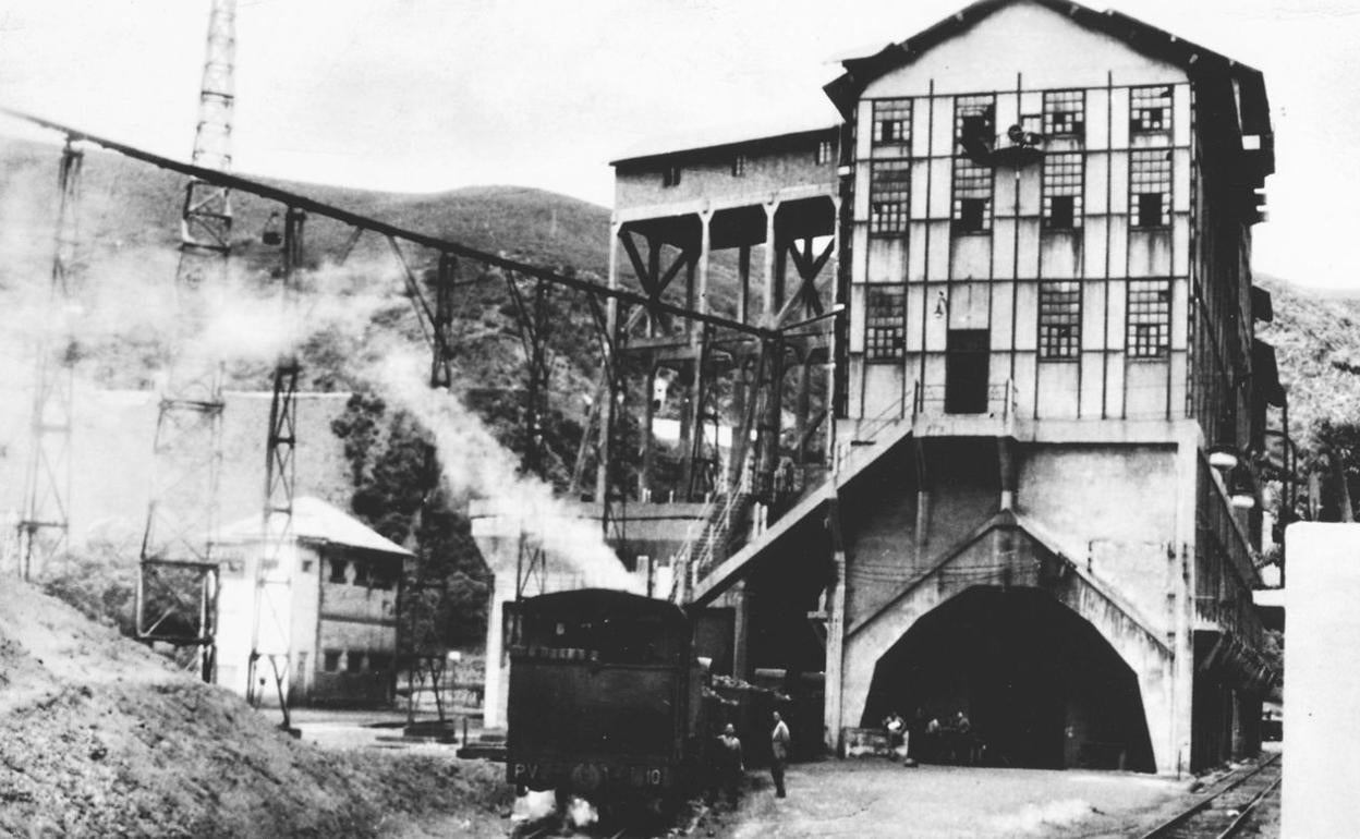 Instalaciones de La Recuelga en una imagen histórica.