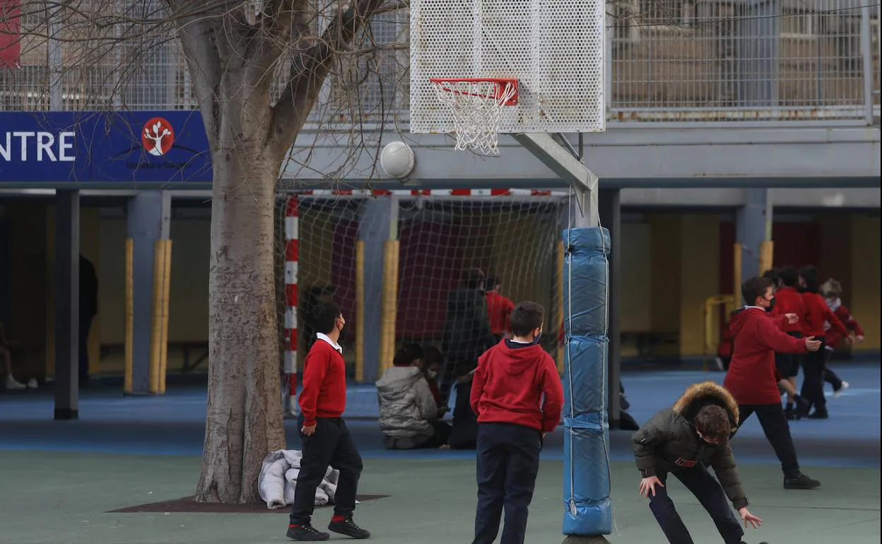 Escolares en un colegio de Madrid.