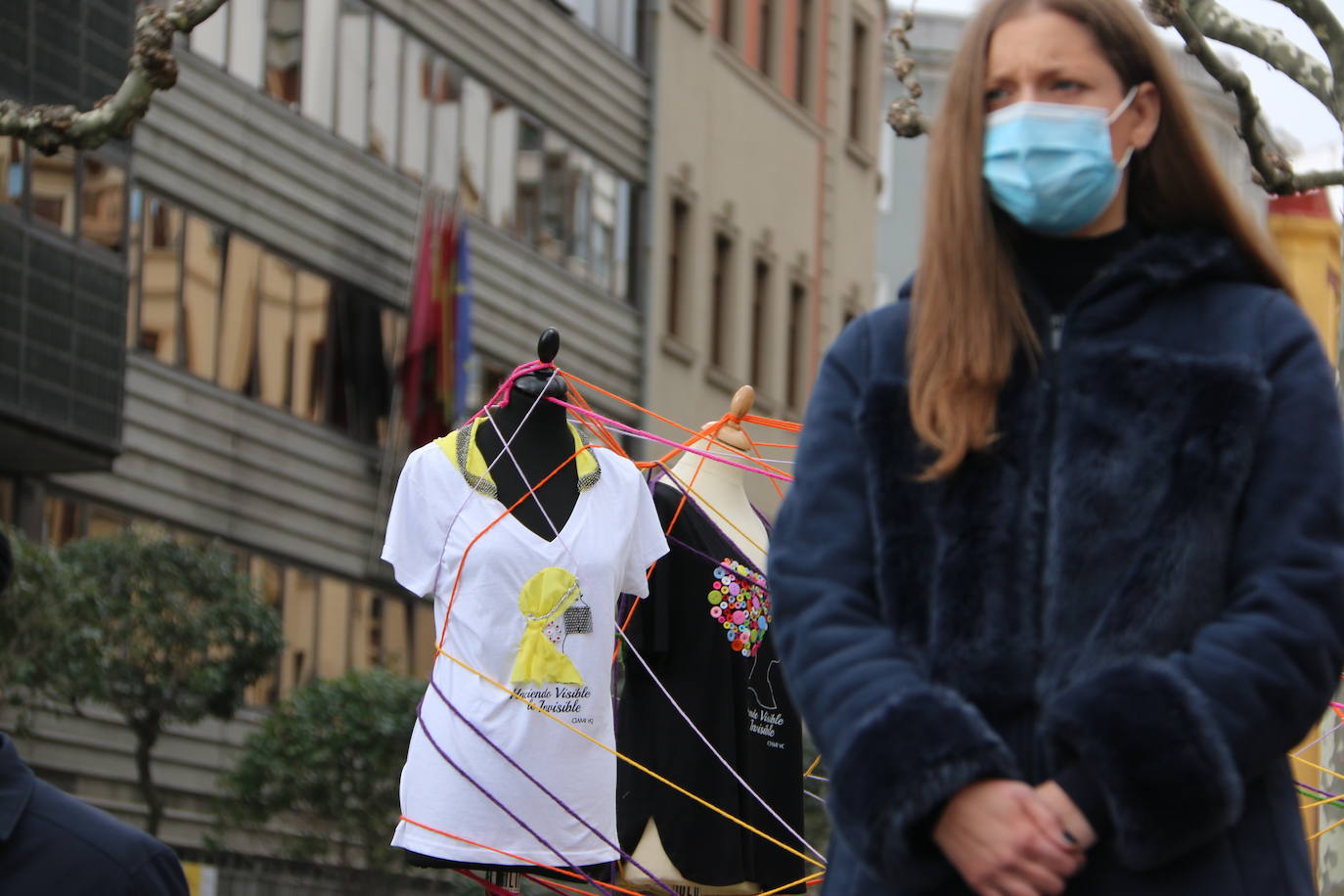 Actos del Día Internacional de la Mujer en la plaza de la Inmaculada de León. 