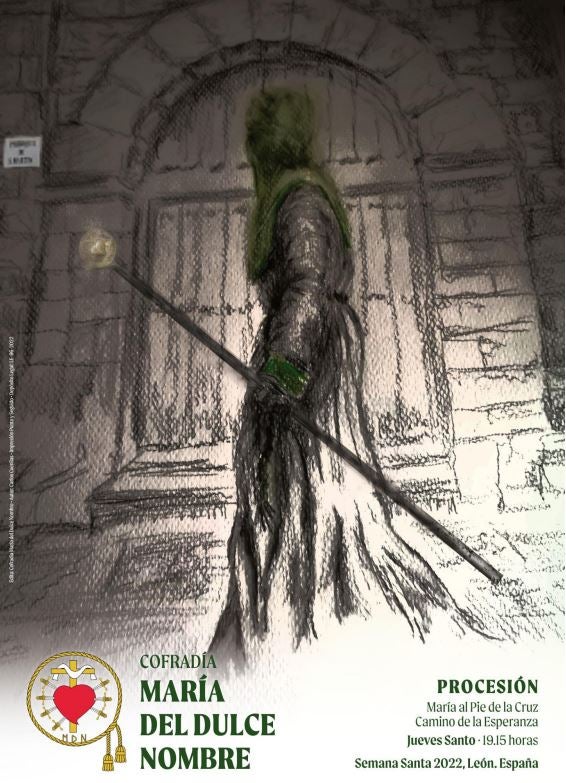 Cartel anunciador de la Semana Santa en María del Dulce Nombre.