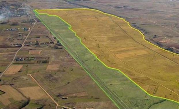 Vista aérea del espacio que ocuparía sobre el terreno el proyecto de Torneros.