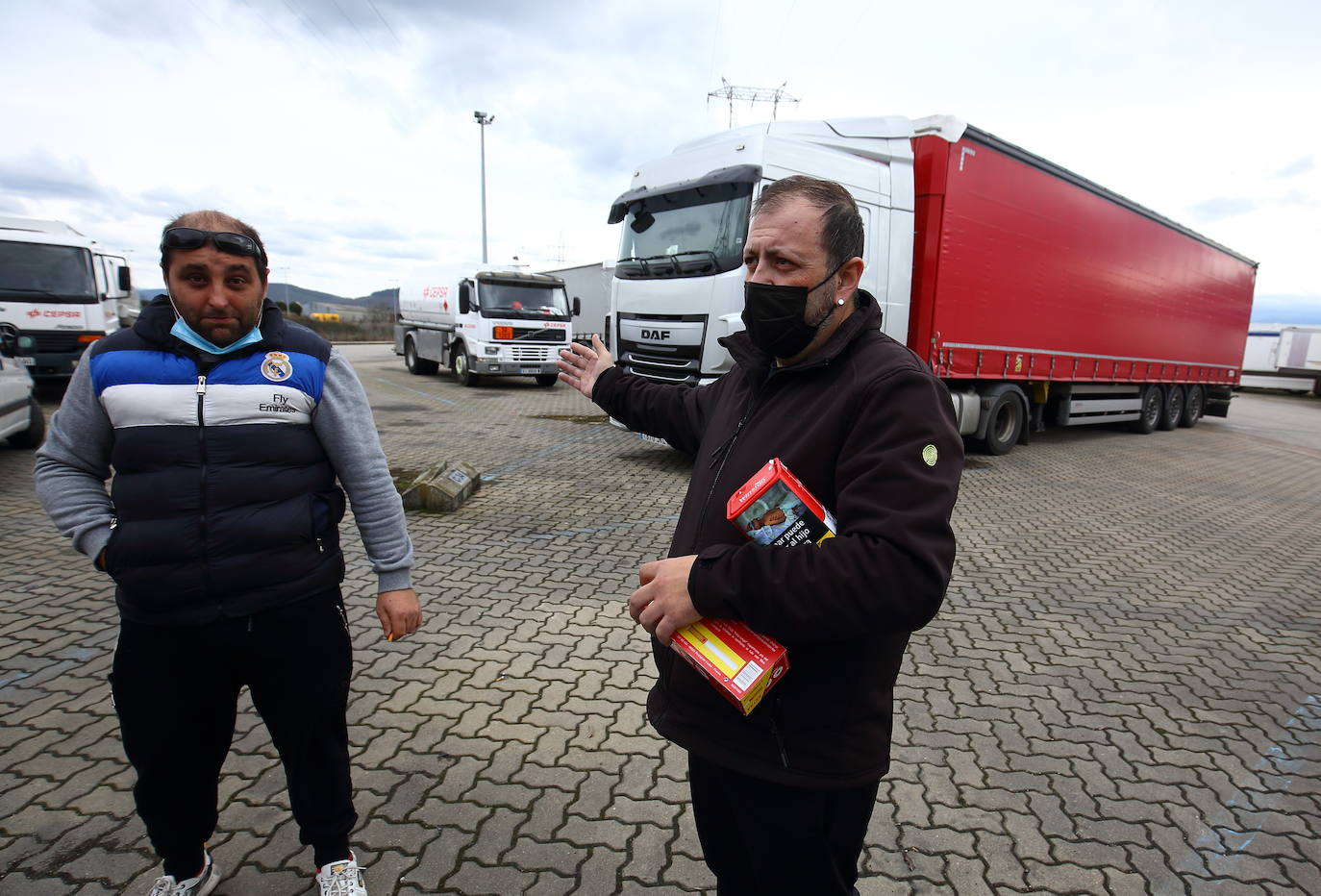 Huelga de camioneros en el Bierzo