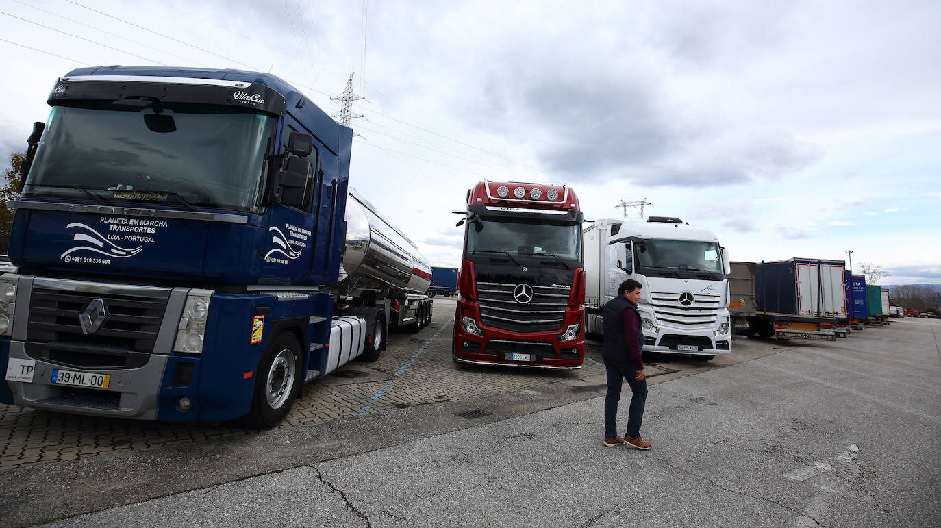 Huelga de camioneros en el Bierzo