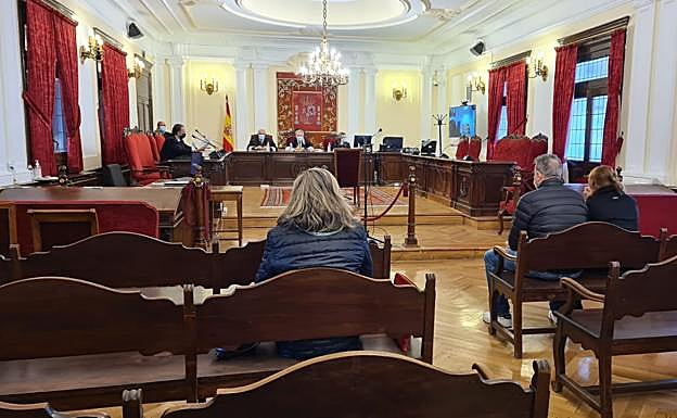 Sala de vistas de la Audiencia Provincial de León.