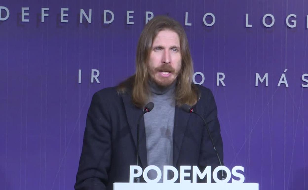 El coportavoz estatal de Podemos, Pablo Fernández. 
